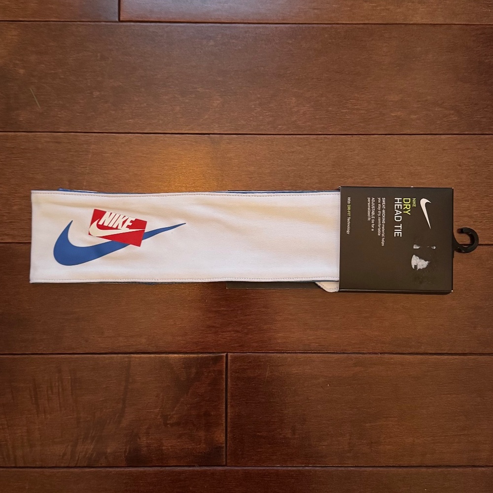 NWT Nike Red/White/Blue Tie Headband